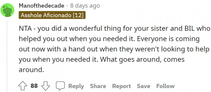 What goes around, comes around.