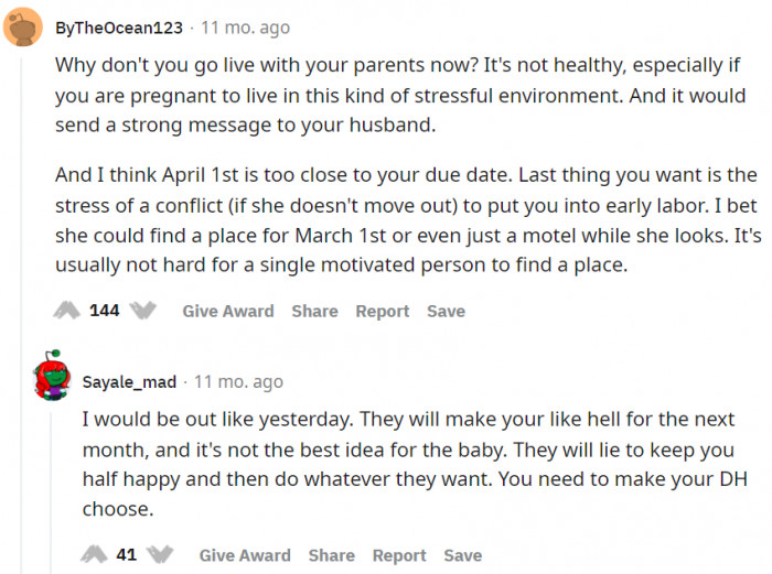 Others wondered why OP prefers to deal with the stress.