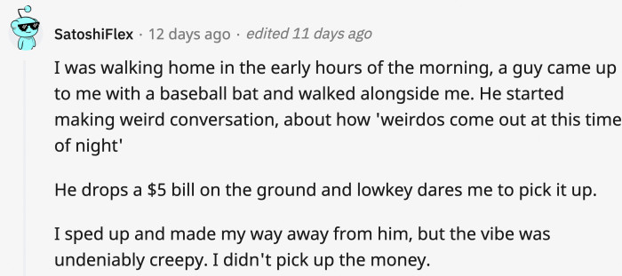 A situation like this is creepy right off the bat