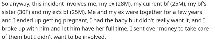 She sent money but didn't want to have anything to do with the child.