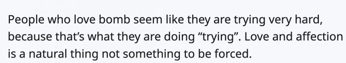 or other feelings, rather than love.