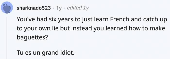 Priorities, OP! Oh, and you don't need to be fluent in French to deduce that last sentence.