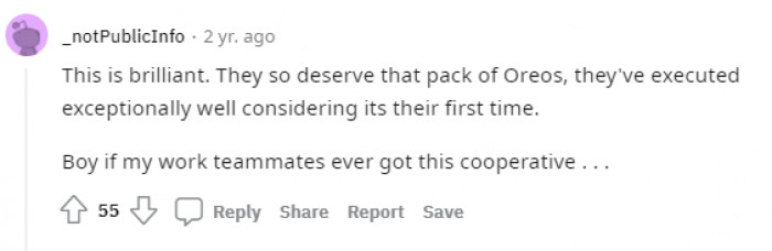 18. They really deserve that pack of Oreos