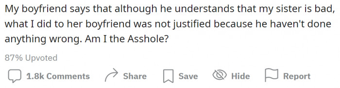 Even her boyfriend disagrees with her actions.