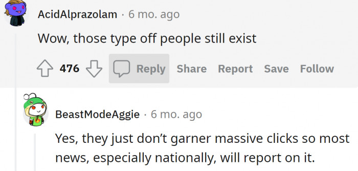 These users were surprised that there are people who are willing to let looters slide.