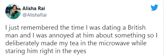 12. Making tea in the microwave...