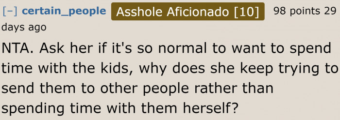 We wonder how she'd respond.