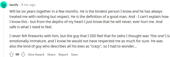 She found the one who is the definition of a good man.