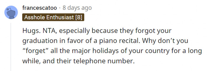 Let's see how they feel if they even notice that their child isn't there, of course