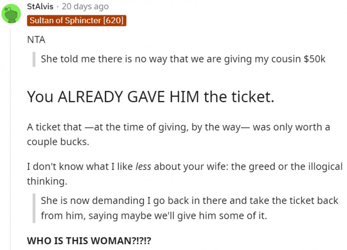 Exactly. It was a gift.