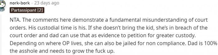 21. Dad Is at Fault and Needs to Grow Up