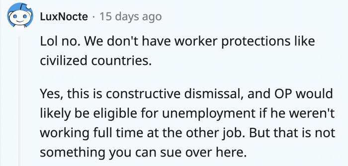 Unfortunately, there might not be protections in place for workers in the U.S.A.