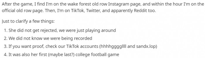 Clarification from OP