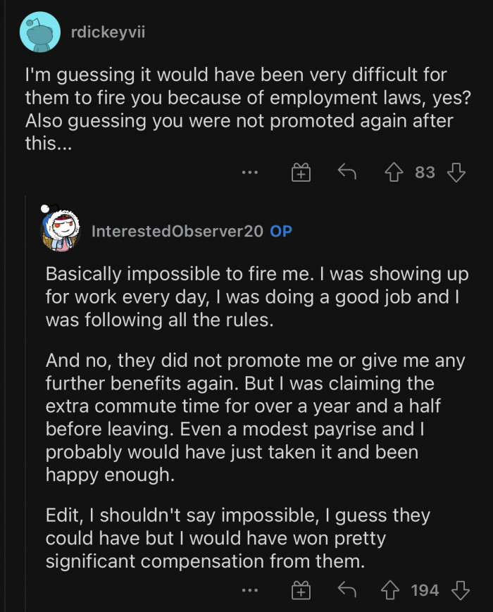 They can't fire you if they have nothing on you.