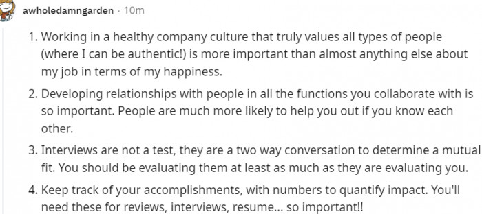 Keeping track of your accomplishments