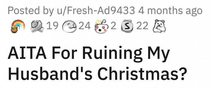 Her husband saw the $180 sneakers and looked extremely upset, which puzzled OP.