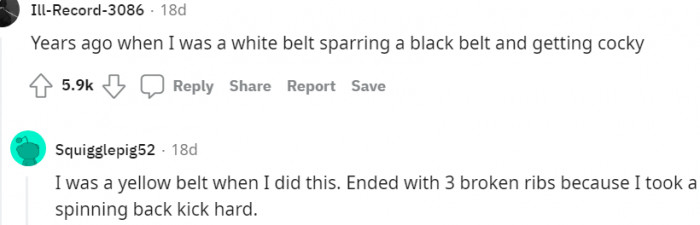 White belt versus black belt