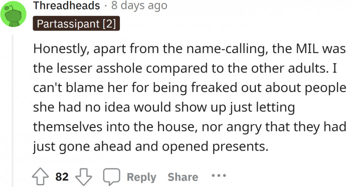The MIL doesn't seem to be wrong in any way, since they are already not in good terms plus they hampered with her gifts