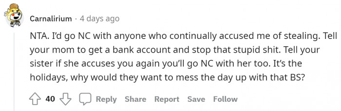 It's the holidays, for everyone's sake.