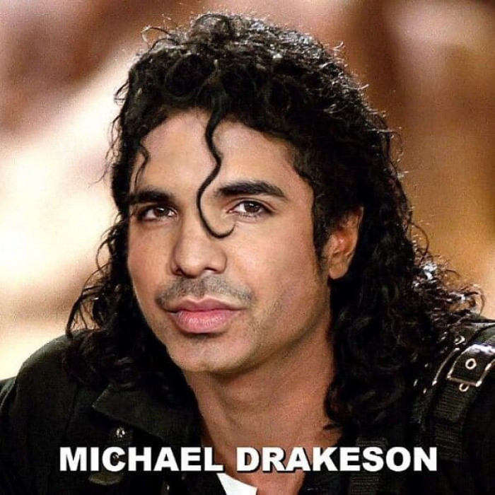 4. Mashup photo of Michael Jackson and Drake