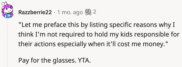 That introduction was deliberate to make readers sympathize more with OP, but it totally backfired.