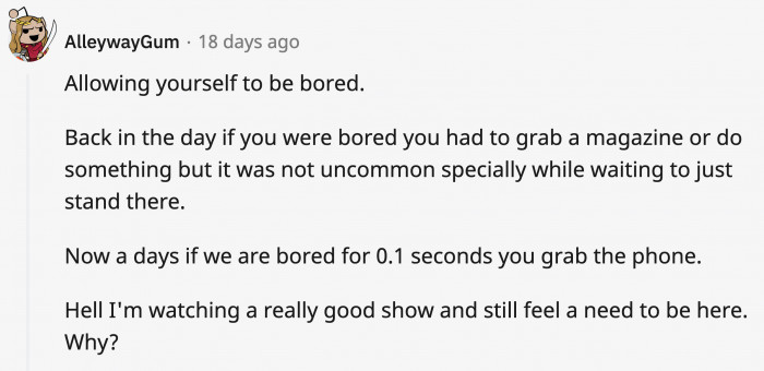 16. Doing absolutely nothing and being okay with it.