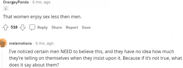 That women enjoy sex less than men