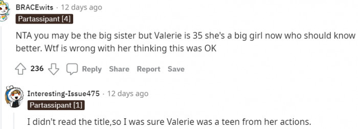 She's old enough to know what she did is wrong