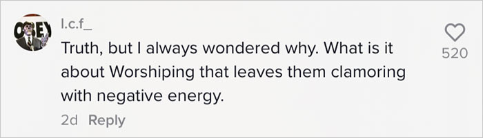 Did the churchgoing take too much good energy from them?