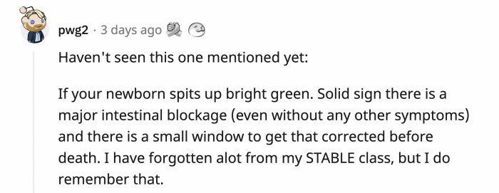 For those with newborns or who know people who have one