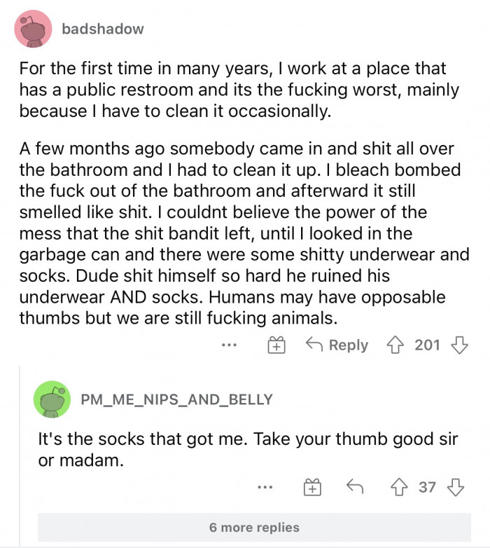 What an absolute disaster. Pooping yourself is one of the worst things that could happen to you in public.