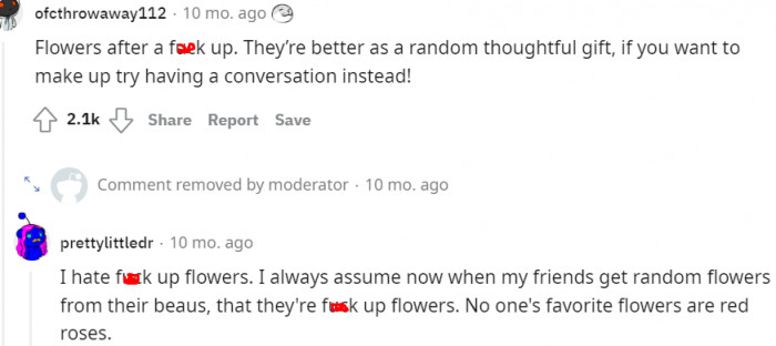 Why desecrate the pure intentions behind flowers?