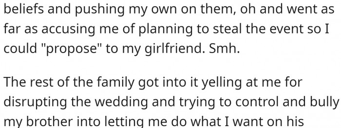 Isn't it a tradition for someone to actually propose to their better half at a close relative's wedding?