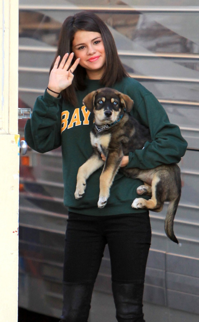 28. Selena Gomez and her dog, Baylor