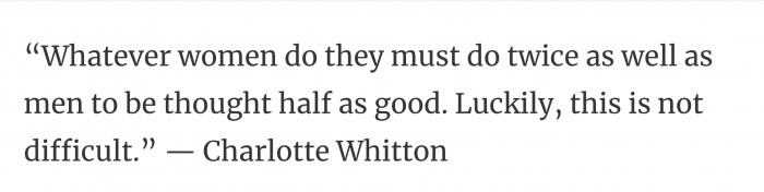 1. Men often underestimate what women can do and overestimate what they can't