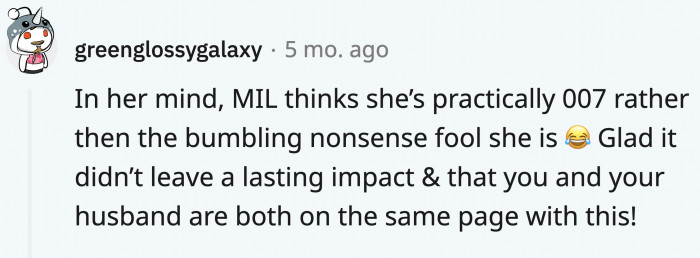 MIL thinks she’s pretty slick and stealthy when her MO is always a bust