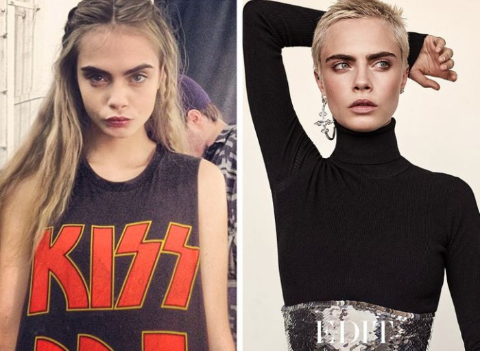 22. Cara Delevingne's before and after