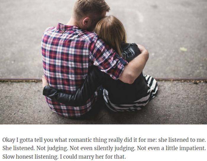 8. A listening but non-judgmental type of person is everything