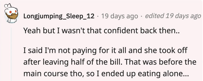 OP wasn’t as confident, but at least he technically got out of that situation