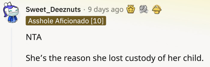 No matter how you flip the story, Lucy lost custody of her child because of Lucy.