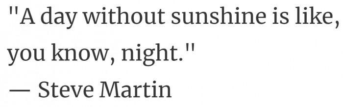 21. Or maybe it's just raining that day.