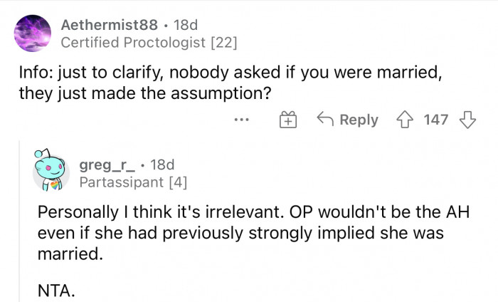 Whether they assumed or not, it still isn't their right to know her personal life information.