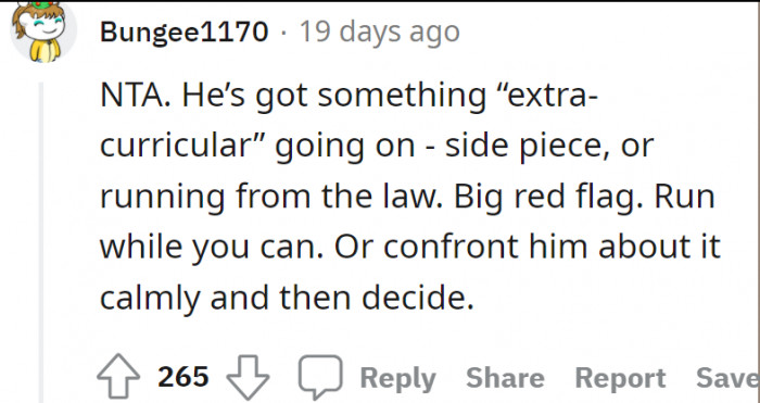 She was advised to confront him calmly to arrive at a good decision.