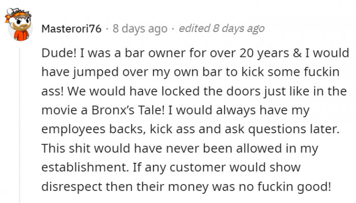 That's the right way to back up your people!