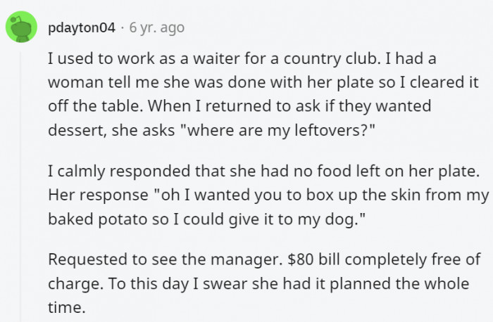 4. They should have just given her a whole baked potato instead