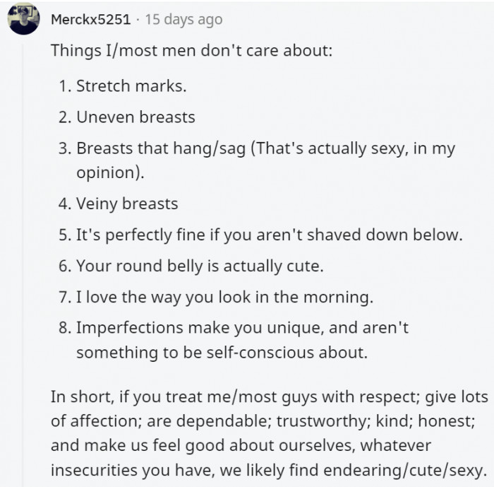 12. Imperfections make you more unique.