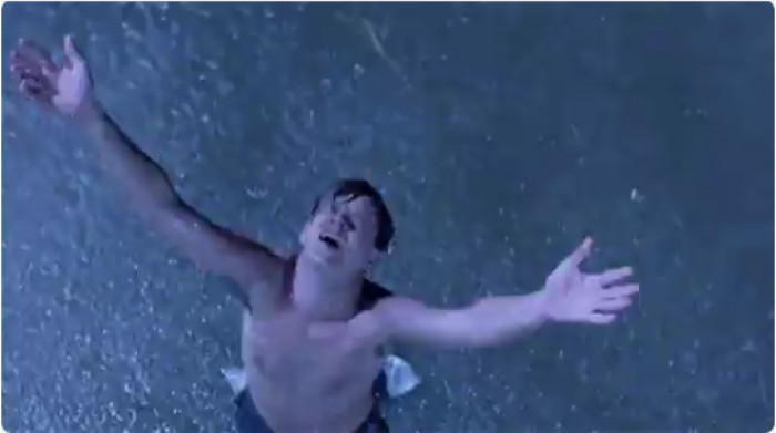4. When Andy escaped the pipe into the rain in The Shawshank Redemption