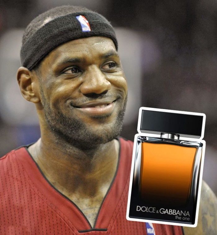 Powerful moves call for a punchy perfume. Here’s Lebron James with his pick, Dolce and Gabbana’s The One