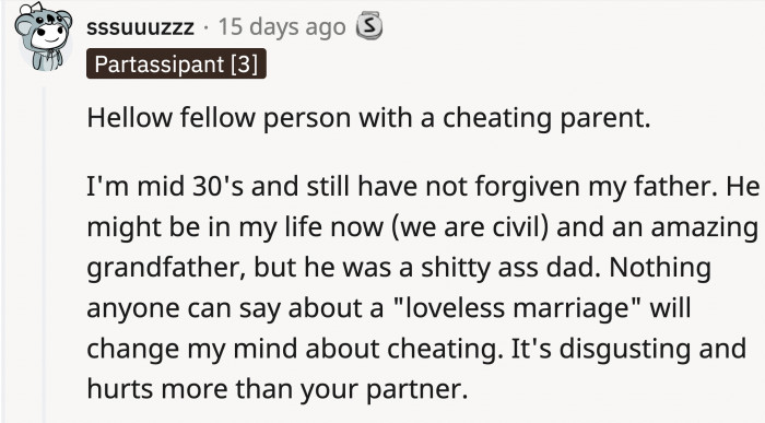 It's not as easy as just forgiving and forgetting.