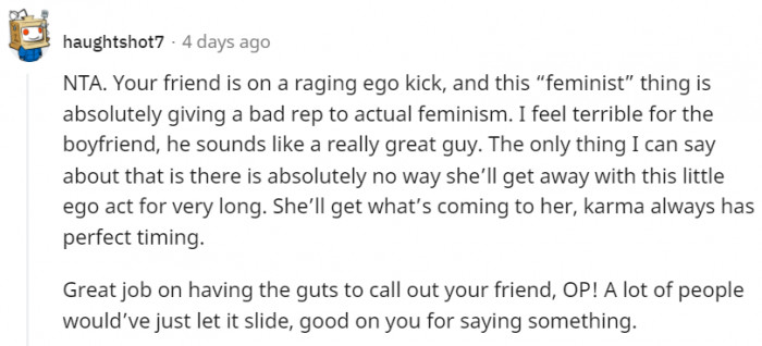 Kudos to OP for calling a spade.